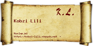 Kobzi Lili névjegykártya