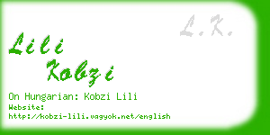 lili kobzi business card